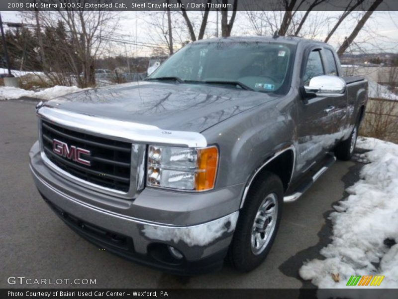 Steel Gray Metallic / Dark Titanium 2008 GMC Sierra 1500 SL Extended Cab