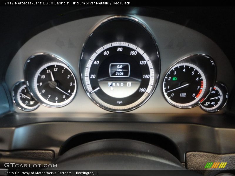 Iridium Silver Metallic / Red/Black 2012 Mercedes-Benz E 350 Cabriolet