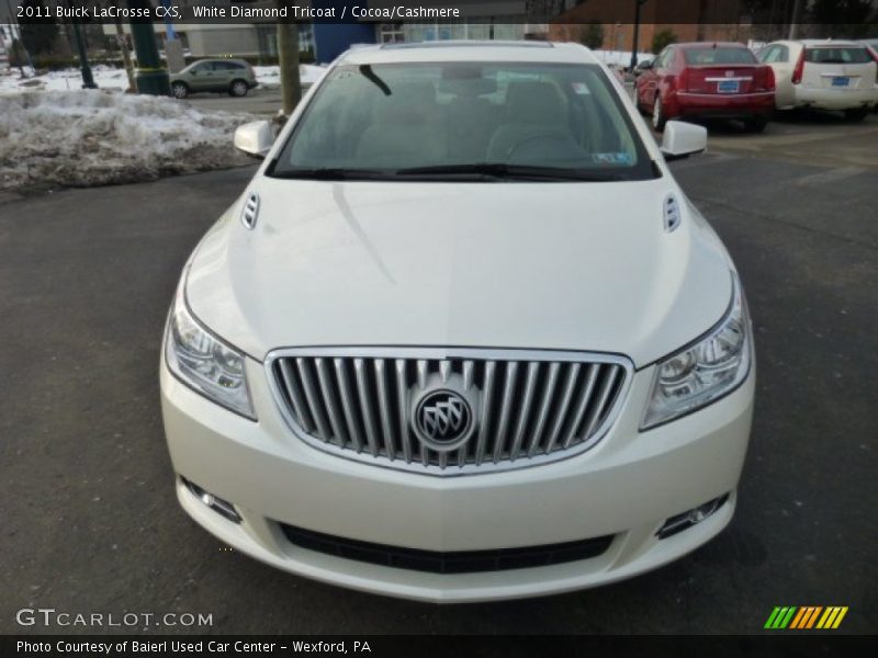 White Diamond Tricoat / Cocoa/Cashmere 2011 Buick LaCrosse CXS