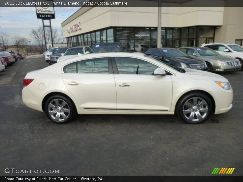 White Diamond Tricoat / Cocoa/Cashmere 2011 Buick LaCrosse CXS