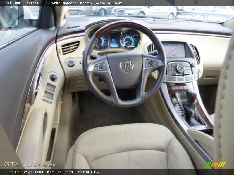 White Diamond Tricoat / Cocoa/Cashmere 2011 Buick LaCrosse CXS