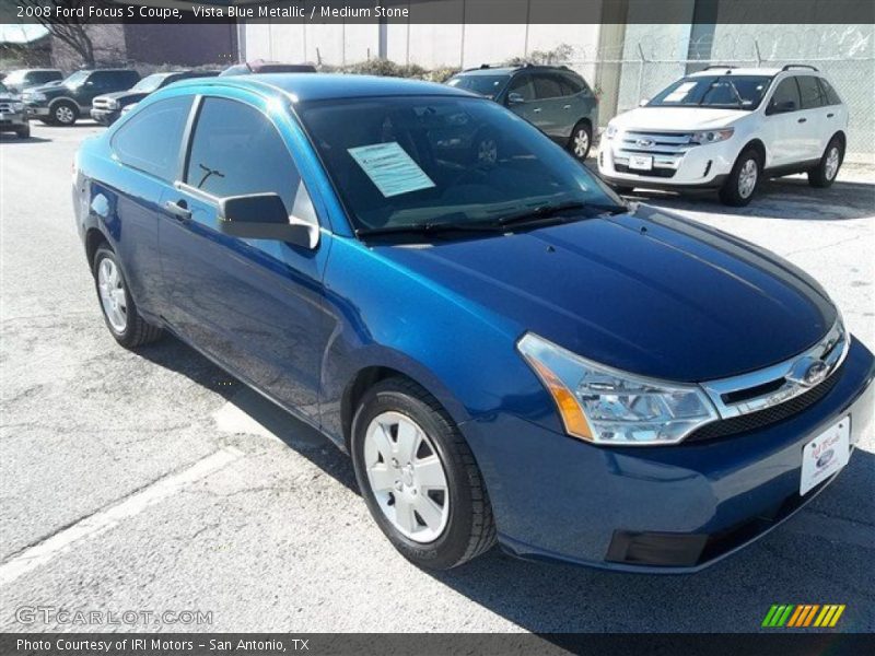 Vista Blue Metallic / Medium Stone 2008 Ford Focus S Coupe