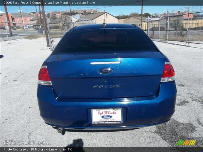 Vista Blue Metallic / Medium Stone 2008 Ford Focus S Coupe