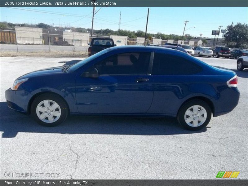 Vista Blue Metallic / Medium Stone 2008 Ford Focus S Coupe