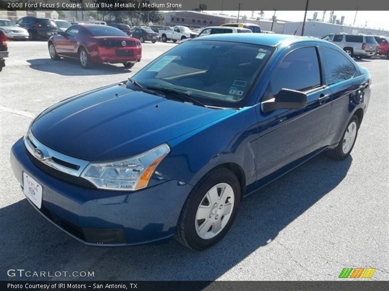 Vista Blue Metallic / Medium Stone 2008 Ford Focus S Coupe