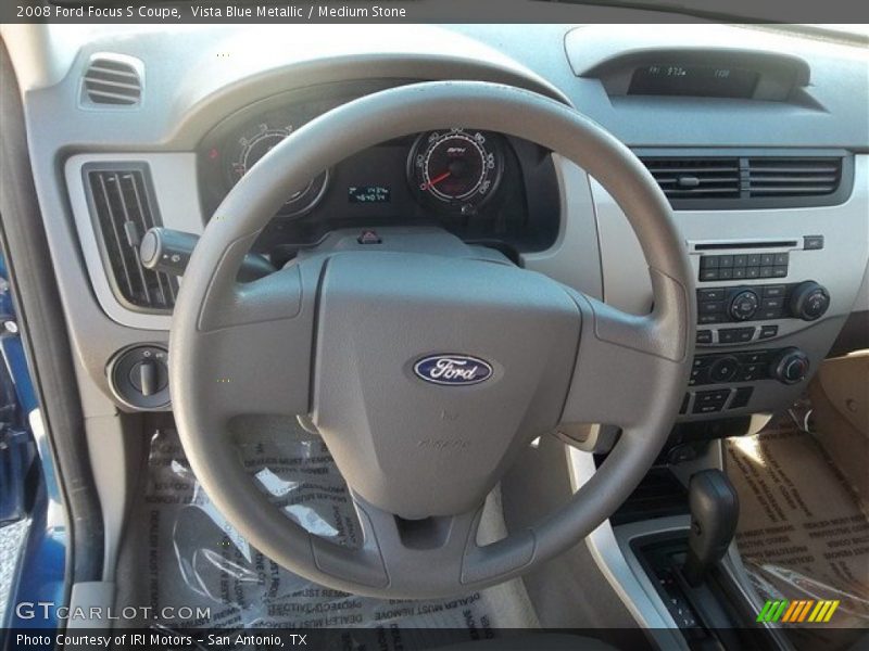 Vista Blue Metallic / Medium Stone 2008 Ford Focus S Coupe