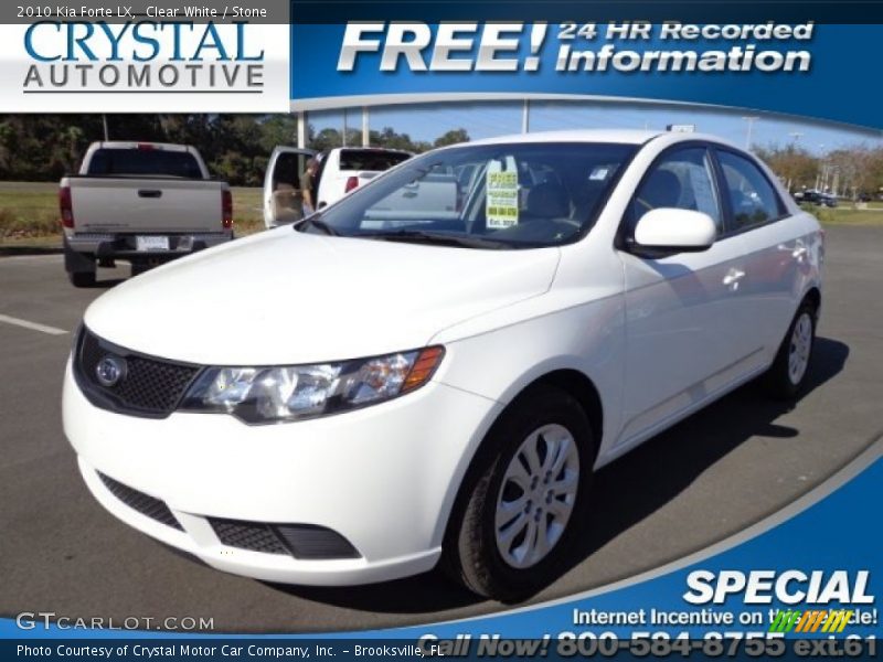Clear White / Stone 2010 Kia Forte LX