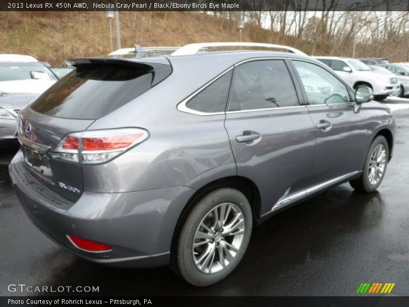 Nebula Gray Pearl / Black/Ebony Birds Eye Maple 2013 Lexus RX 450h AWD