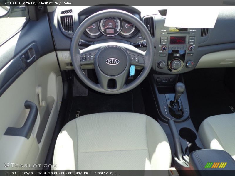 Clear White / Stone 2010 Kia Forte LX