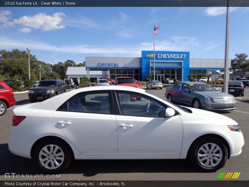 Clear White / Stone 2010 Kia Forte LX