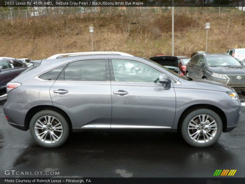 Nebula Gray Pearl / Black/Ebony Birds Eye Maple 2013 Lexus RX 450h AWD