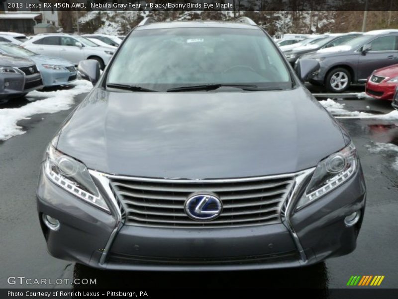 Nebula Gray Pearl / Black/Ebony Birds Eye Maple 2013 Lexus RX 450h AWD