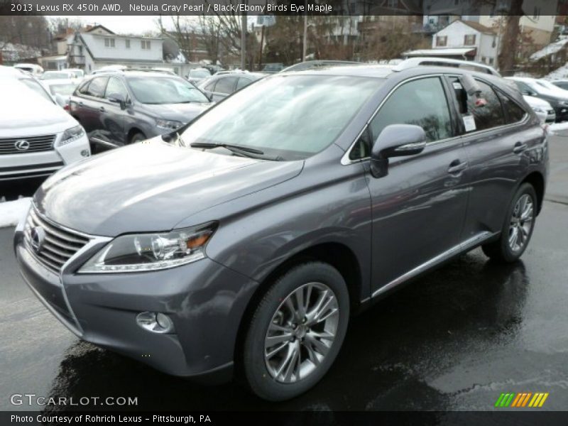 Nebula Gray Pearl / Black/Ebony Birds Eye Maple 2013 Lexus RX 450h AWD