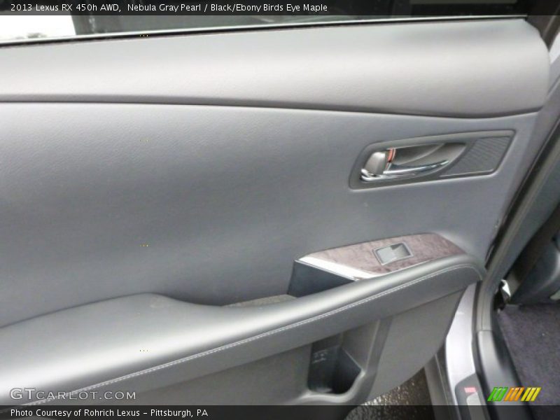 Nebula Gray Pearl / Black/Ebony Birds Eye Maple 2013 Lexus RX 450h AWD