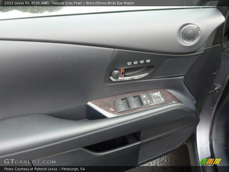 Nebula Gray Pearl / Black/Ebony Birds Eye Maple 2013 Lexus RX 450h AWD