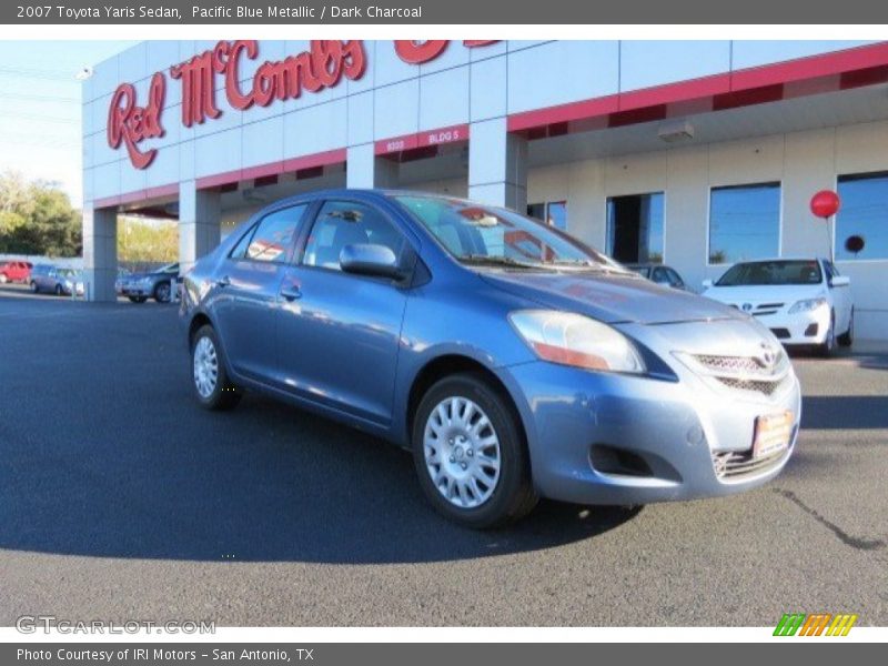 Pacific Blue Metallic / Dark Charcoal 2007 Toyota Yaris Sedan