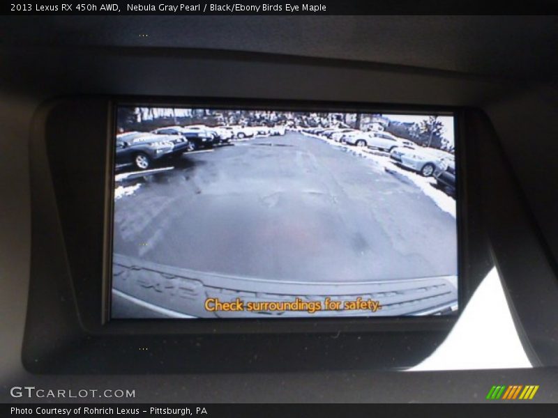 Nebula Gray Pearl / Black/Ebony Birds Eye Maple 2013 Lexus RX 450h AWD