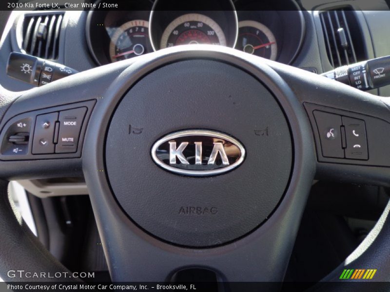 Clear White / Stone 2010 Kia Forte LX