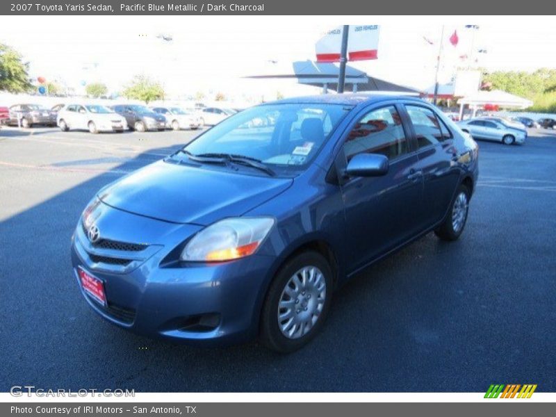 Pacific Blue Metallic / Dark Charcoal 2007 Toyota Yaris Sedan