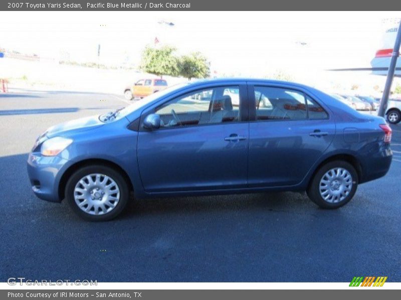 Pacific Blue Metallic / Dark Charcoal 2007 Toyota Yaris Sedan