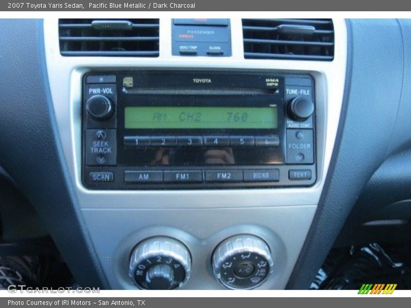 Pacific Blue Metallic / Dark Charcoal 2007 Toyota Yaris Sedan