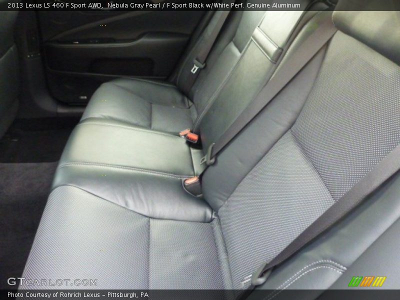 Nebula Gray Pearl / F Sport Black w/White Perf. Genuine Aluminum 2013 Lexus LS 460 F Sport AWD