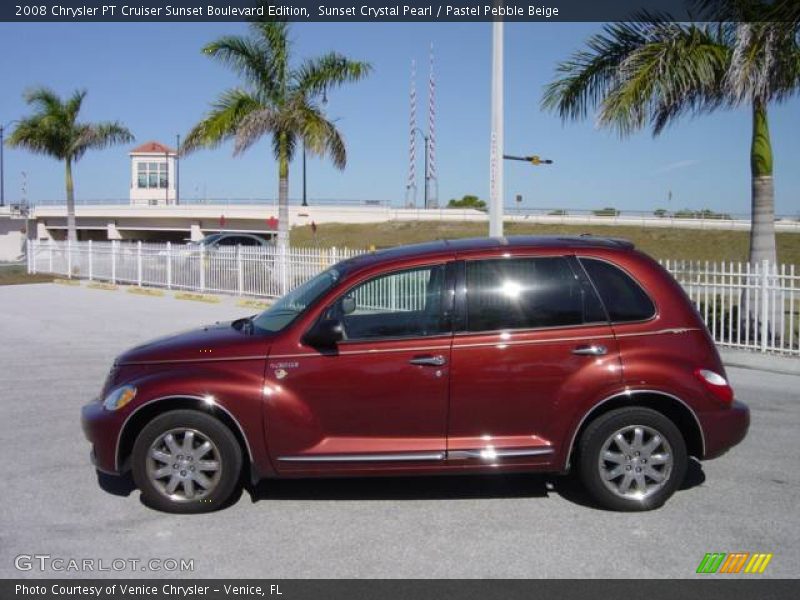 Sunset Crystal Pearl / Pastel Pebble Beige 2008 Chrysler PT Cruiser Sunset Boulevard Edition