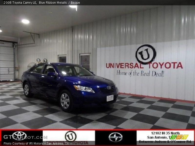 Blue Ribbon Metallic / Bisque 2008 Toyota Camry LE