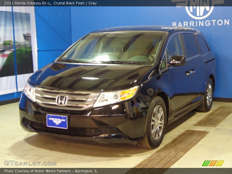 Crystal Black Pearl / Gray 2011 Honda Odyssey EX-L