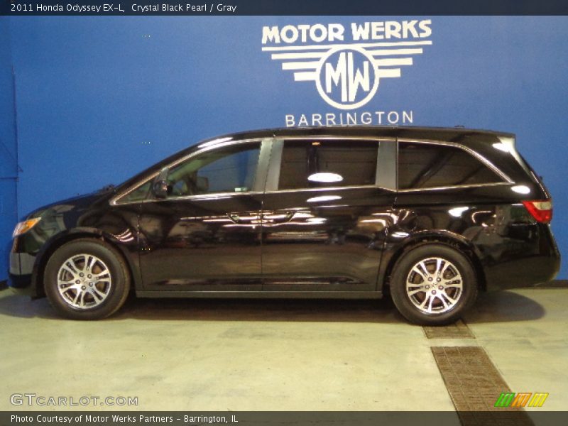 Crystal Black Pearl / Gray 2011 Honda Odyssey EX-L