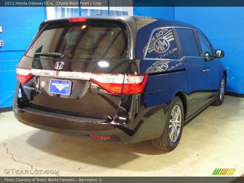 Crystal Black Pearl / Gray 2011 Honda Odyssey EX-L