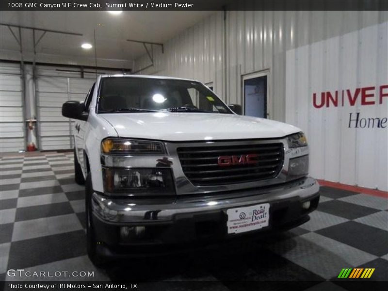 Summit White / Medium Pewter 2008 GMC Canyon SLE Crew Cab