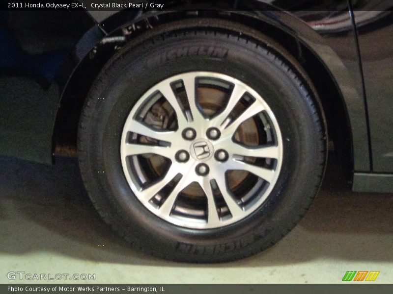 Crystal Black Pearl / Gray 2011 Honda Odyssey EX-L