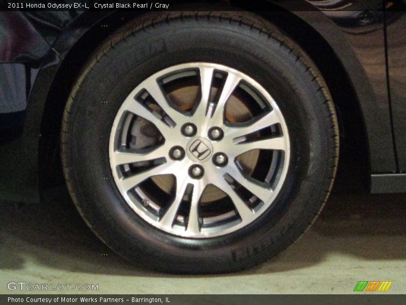 Crystal Black Pearl / Gray 2011 Honda Odyssey EX-L