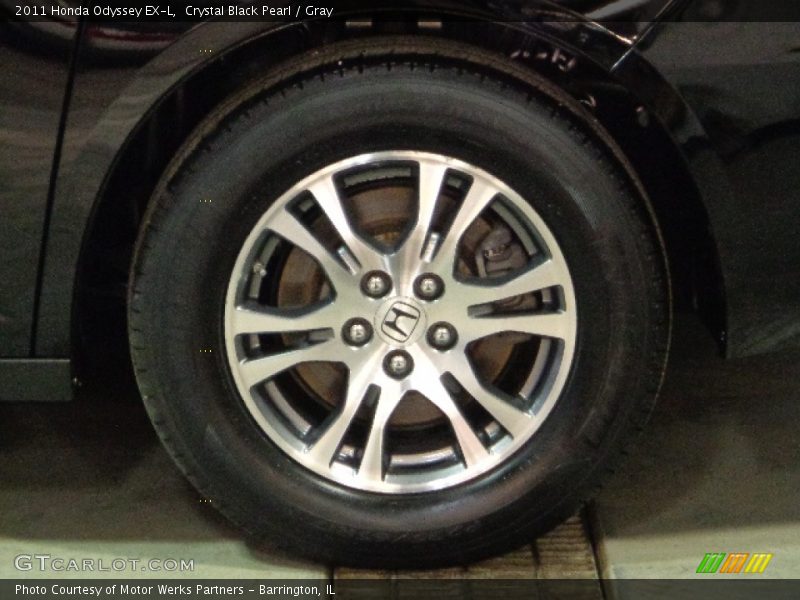 Crystal Black Pearl / Gray 2011 Honda Odyssey EX-L