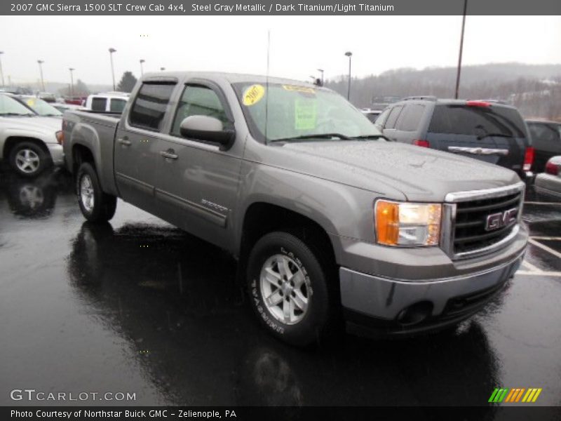 Steel Gray Metallic / Dark Titanium/Light Titanium 2007 GMC Sierra 1500 SLT Crew Cab 4x4