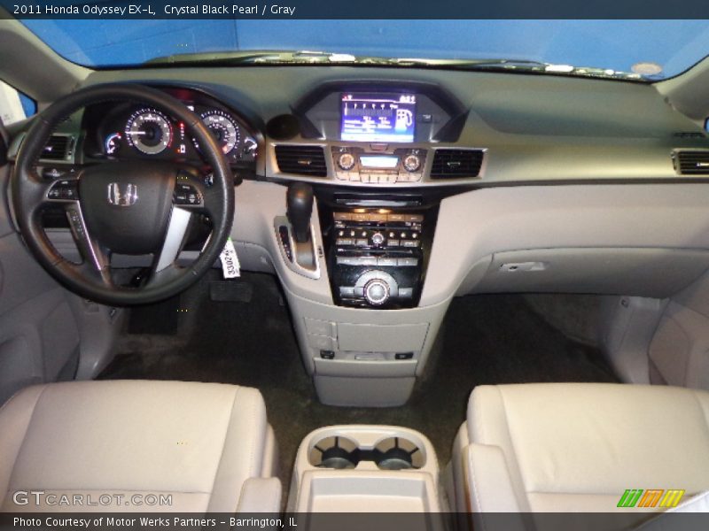 Crystal Black Pearl / Gray 2011 Honda Odyssey EX-L