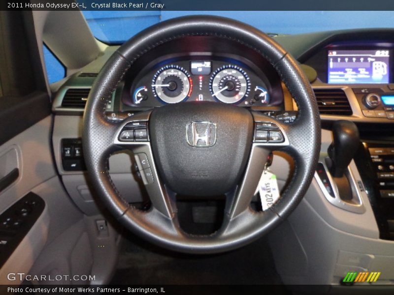 Crystal Black Pearl / Gray 2011 Honda Odyssey EX-L
