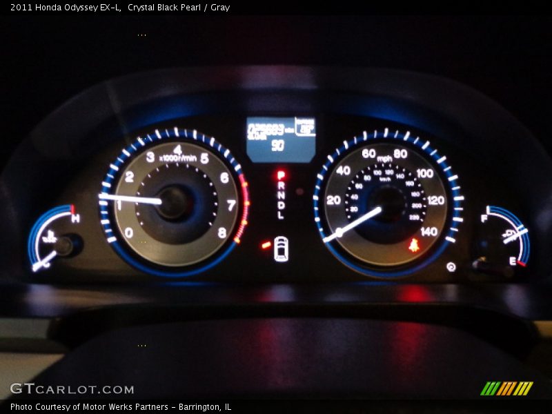 Crystal Black Pearl / Gray 2011 Honda Odyssey EX-L