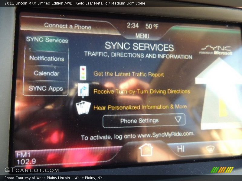 Gold Leaf Metallic / Medium Light Stone 2011 Lincoln MKX Limited Edition AWD