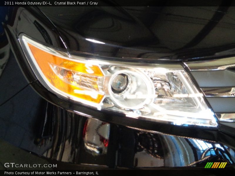 Crystal Black Pearl / Gray 2011 Honda Odyssey EX-L