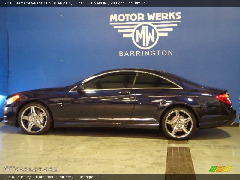 Lunar Blue Metallic / designo Light Brown 2012 Mercedes-Benz CL 550 4MATIC