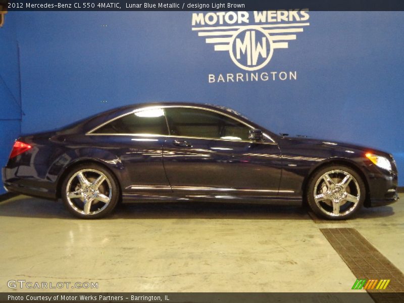 Lunar Blue Metallic / designo Light Brown 2012 Mercedes-Benz CL 550 4MATIC