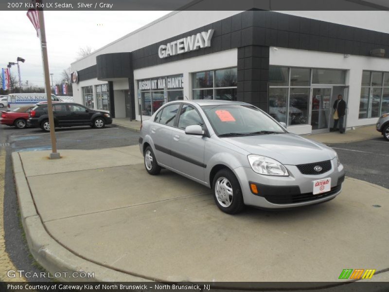 Silver / Gray 2007 Kia Rio LX Sedan