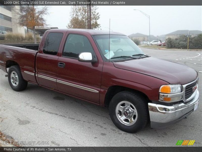 Dark Toreador Red Metallic / Graphite 1999 GMC Sierra 1500 SLE Extended Cab