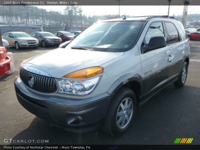 Olympic White / Gray 2003 Buick Rendezvous CX