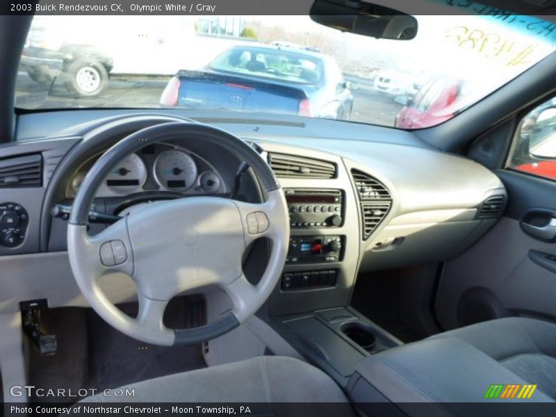 Olympic White / Gray 2003 Buick Rendezvous CX