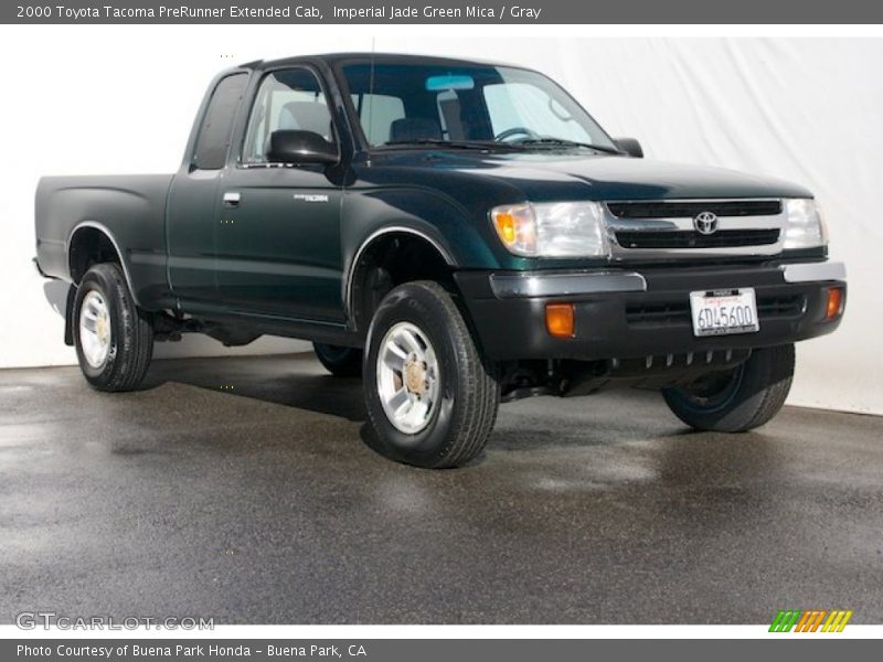 Imperial Jade Green Mica / Gray 2000 Toyota Tacoma PreRunner Extended Cab