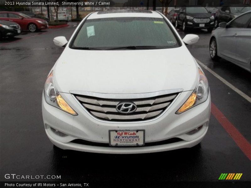 Shimmering White / Camel 2013 Hyundai Sonata Limited