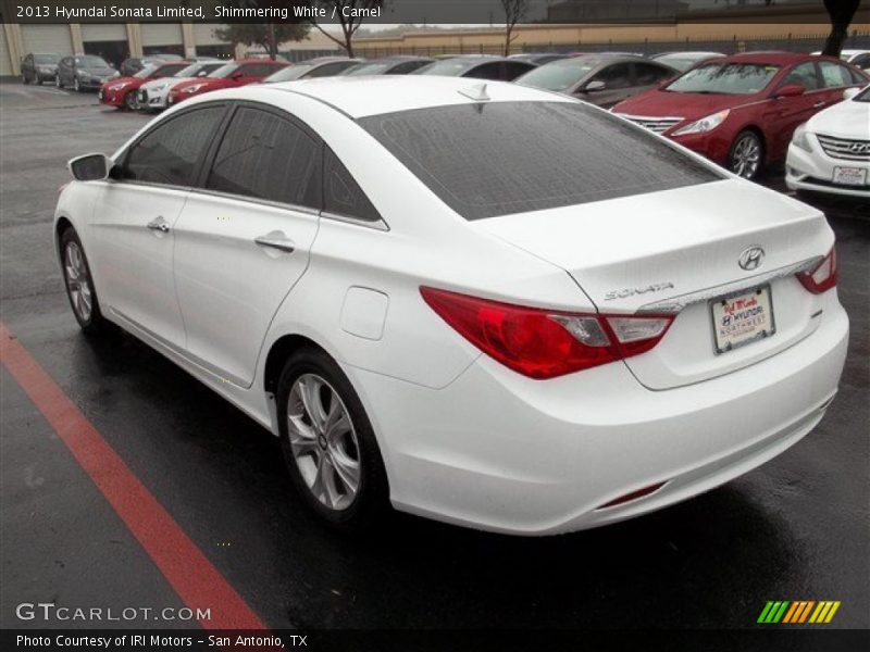 Shimmering White / Camel 2013 Hyundai Sonata Limited